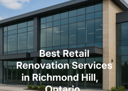 Modern commercial glass-front building in Richmond Hill representing retail renovation