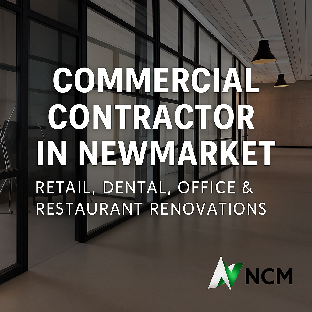 Modern office renovation with glass walls and open layout in Newmarket